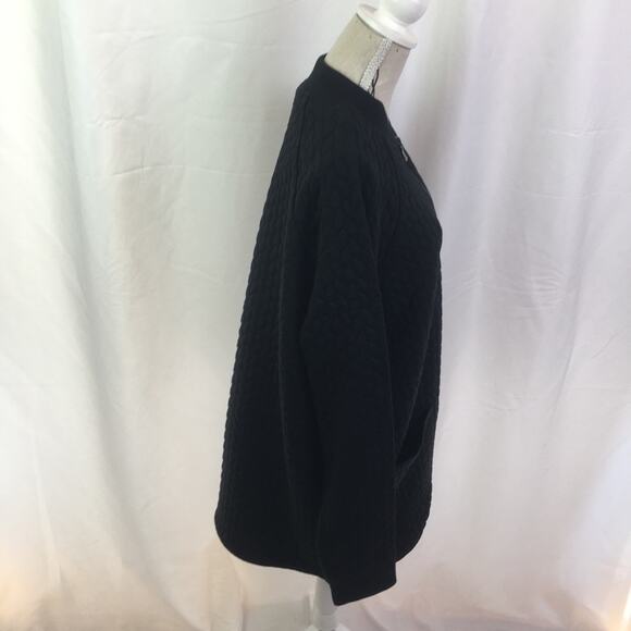 Isaac Mizrahi Live Jacquard Cable Knit Jacket XS - Picture 14 of 15